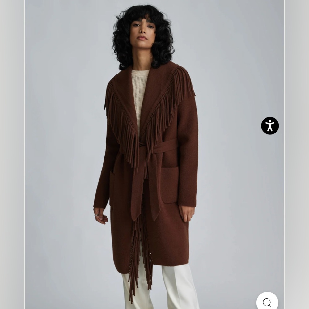 NVLT MINK EYELASH FRINGE COATIGAN